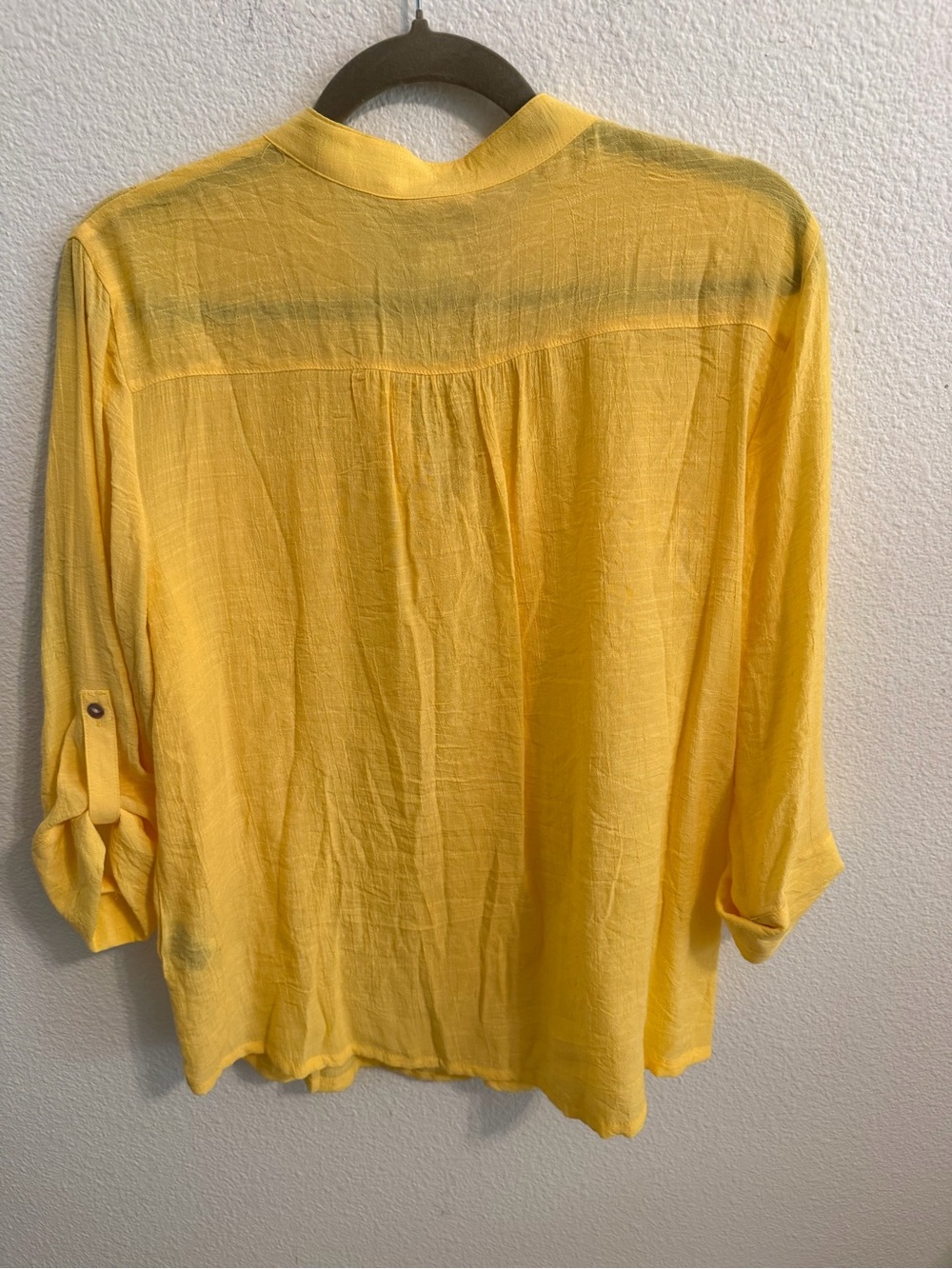 Ruby Rd. Bright Yellow Button-Placket Tunic Top - Picture 6 of 6